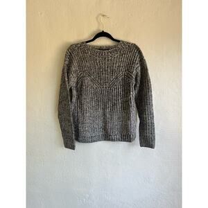 Anthropologie Endless Rose Woman Charcoal Round Neck Open Back Sweater, …